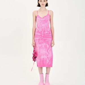 NWT PH5 Pink Denim Print Dress